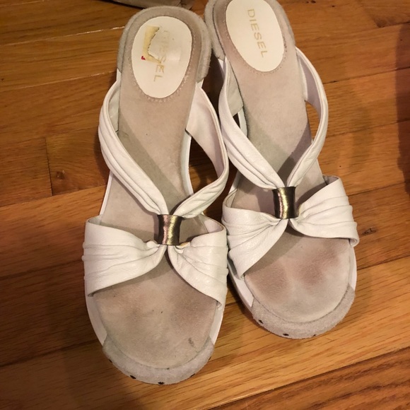 Diesel white wedges size 7 - Picture 1 of 1